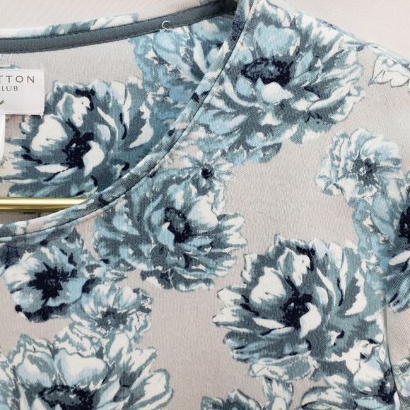 CHARTER CLUB LONG SLEEVE FLORAL PRINT SHIRT SMALL - Picture 4 of 5